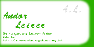 andor leirer business card